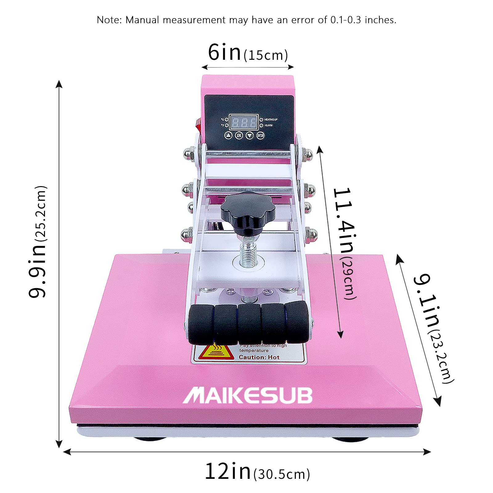 12x10 Inch Digital Heat Press Machine for T-Shirts & HTV Projects - Industrial Sublimation Printer for Heat Transfer Vinyl - Perfect for DIY Crafts, Custom Apparel & Small Business Printing
