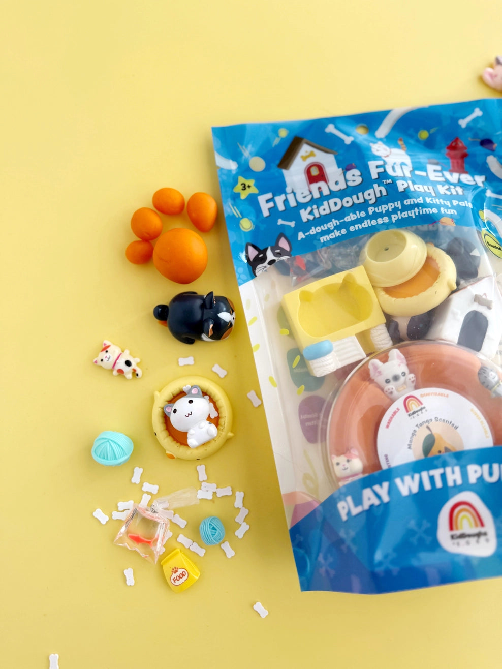 Friends Fur Ever Kiddough Play Kit - Creative Dough Playset for Kids, Fun Educational STEM Toy for Toddlers (Perfect for Birthday Gifts & Classroom Activities)