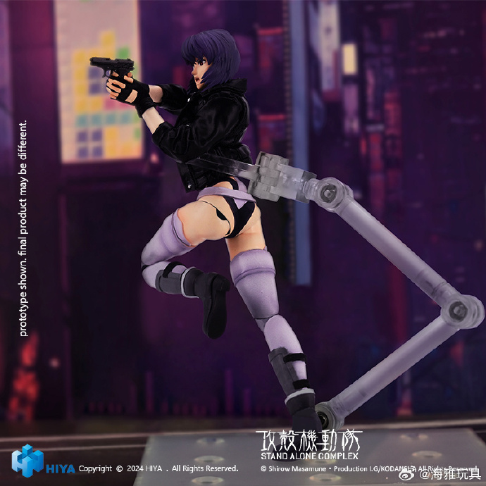 HIYA 14.5CM 1/12 Scale Motoko Kusanagi Action Figure - Ghost in the Shell Stand Alone Complex Collectible Model for Anime Fans | Perfect for Display, Photography & Cosplay Inspiration