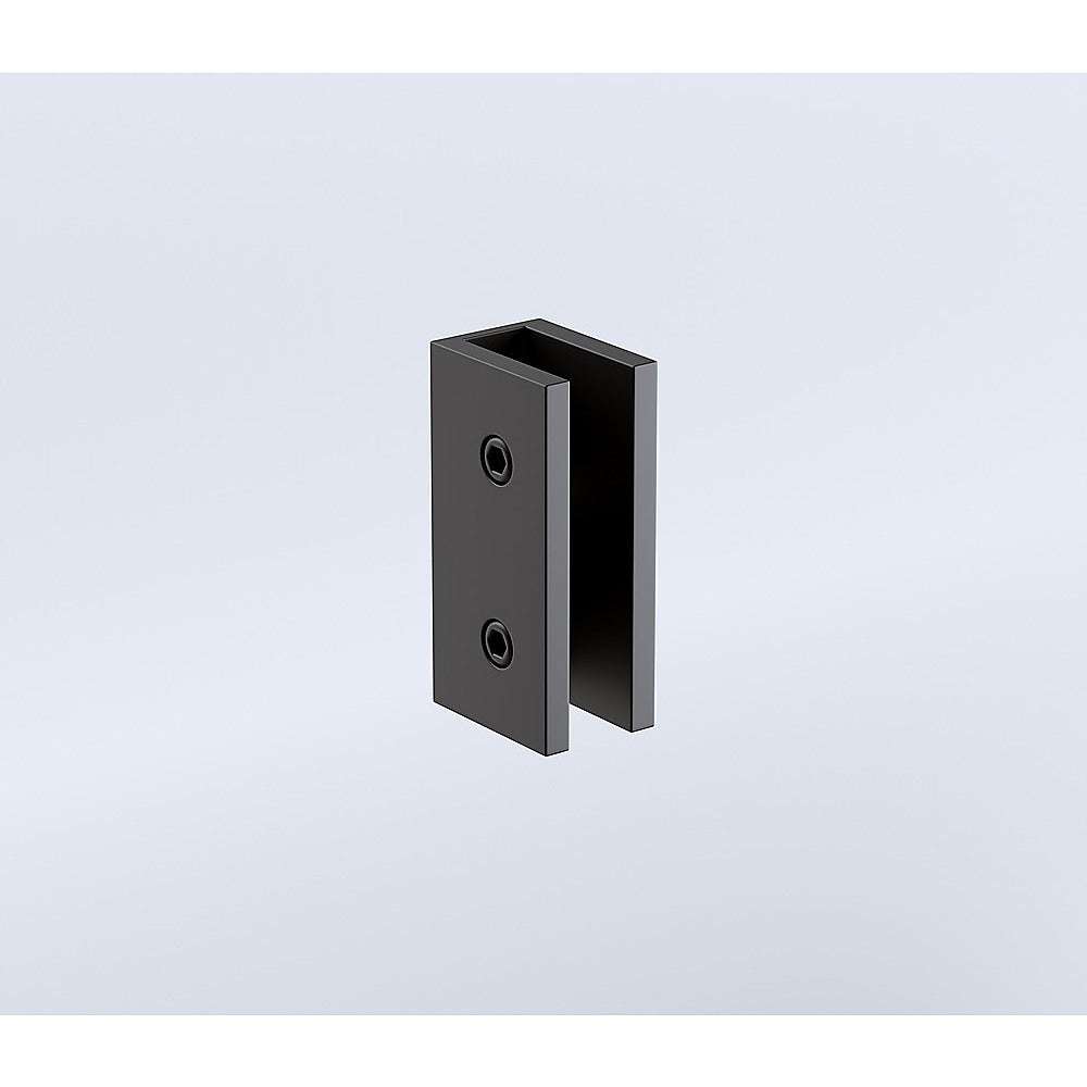 120x100cm Frameless Corner Shower Screen with Black Brackets & Stainless Steel Hinges - Square Knob Handle for Modern Bathroom Design, Waterproof Glass Enclosure for Walk-in Showers