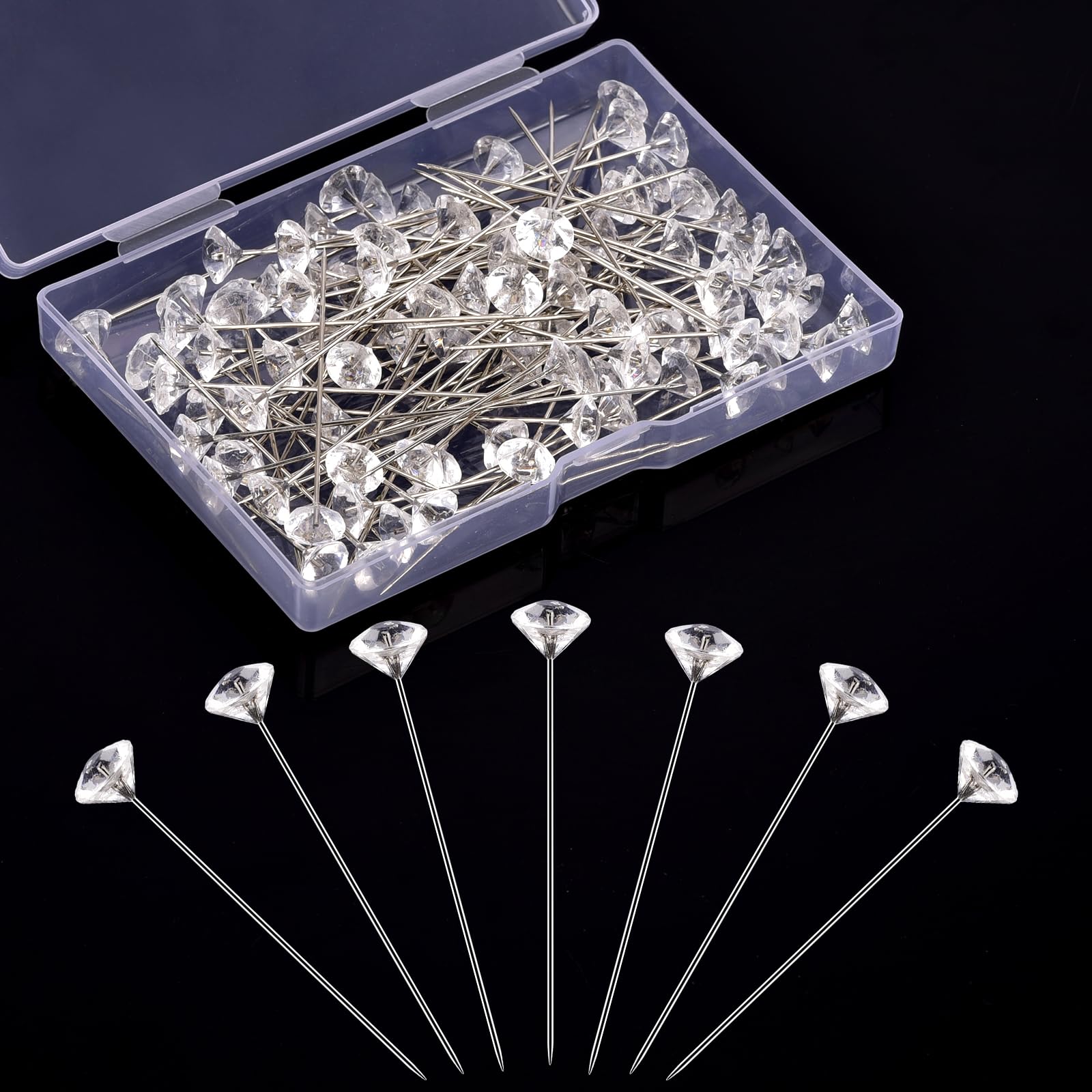 ARRITZ 100pcs 2-Inch Corsage Pins for Wedding Bouquets, Bridal Hair Accessories, Jewelry Making, DIY Crafts & Sewing Projects – Perfect for Floral Arrangements, Quilting & Fabric Decorations