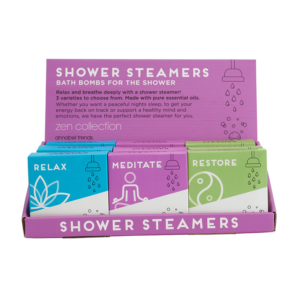 Annabel Trends Zen Shower Steamer - Aromatherapy Essential Oil Tablets for Relaxation & Stress Relief - Perfect for Spa-Like Experience at Home