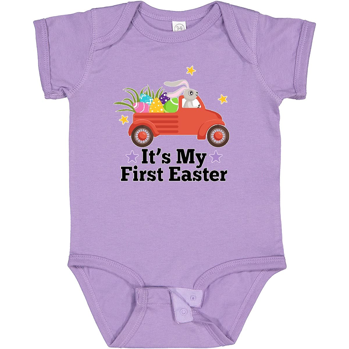 Inktastic First Easter Bunny Egg Truck Baby Bodysuit - Cute Easter Outfit for Newborns & Infants - Perfect for Easter Photo Shoots, Family Gatherings & Holiday Celebrations