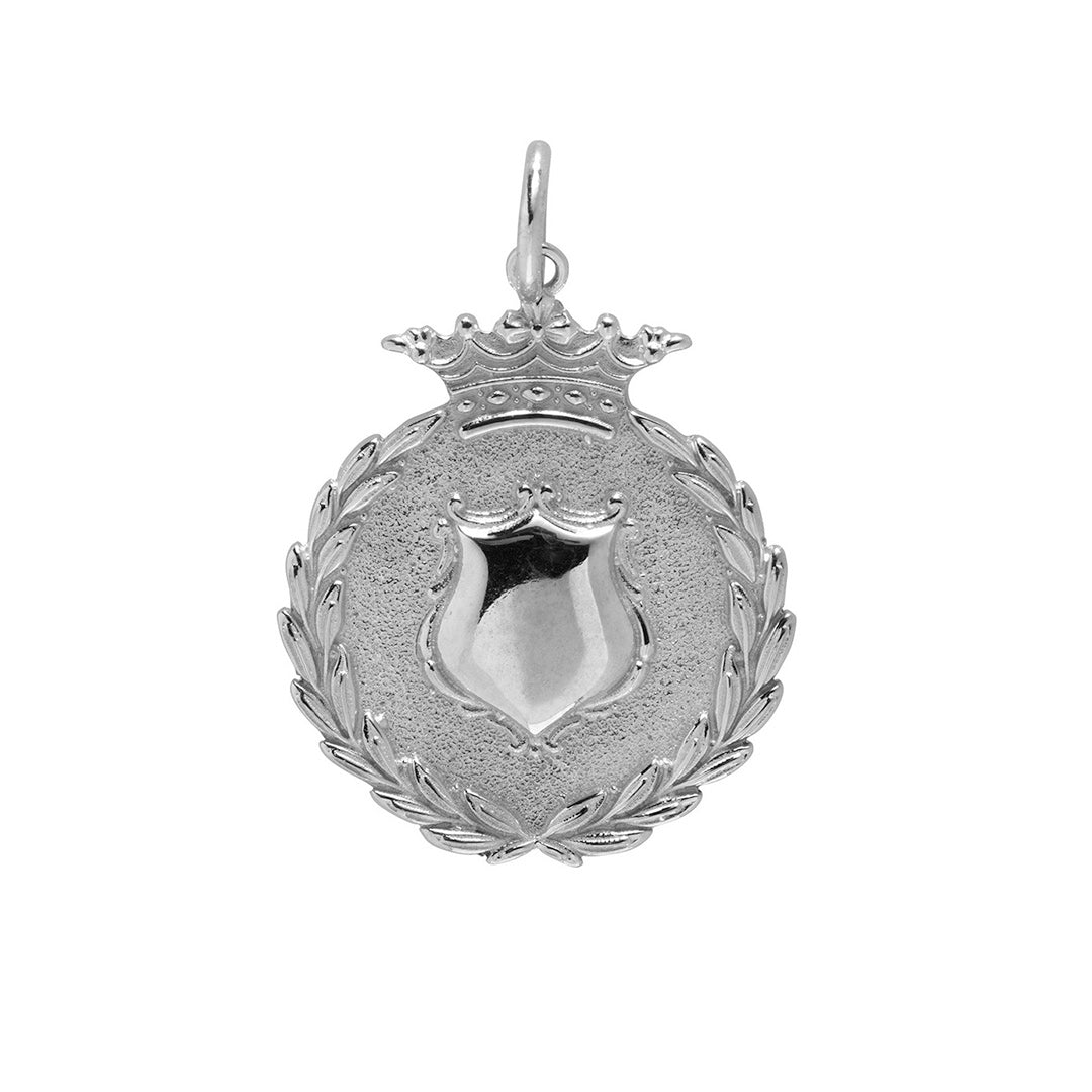 Sterling Silver Crown Medallion Pendant by Dudley VanDyke - Elegant Jewelry for Men & Women - Perfect for Gifts, Parties, and Special Occasions