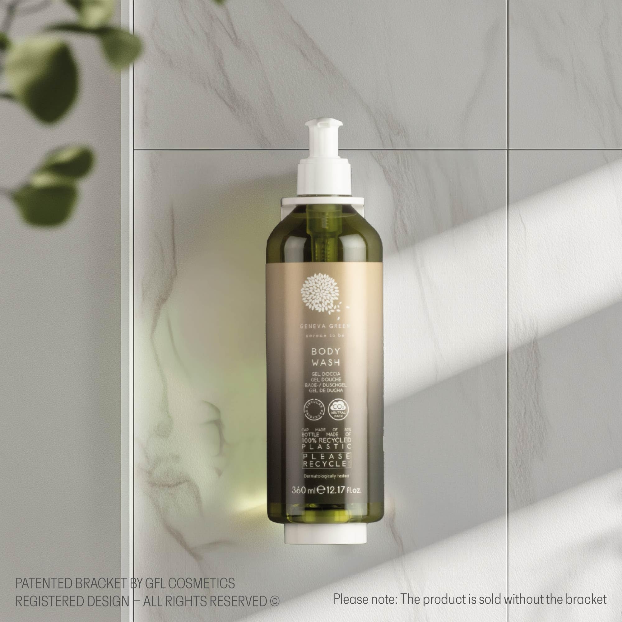 6-Pack Body & Hair Care Kit - Organic Body Wash, Moisturizing Shampoo & Conditioner (16.23 fl.oz Each) - Eco-Friendly Sustainable Packaging, Made in Italy - Includes 3 Free Wall Mount Brackets - Perfect for Home, Gym & Travel Use