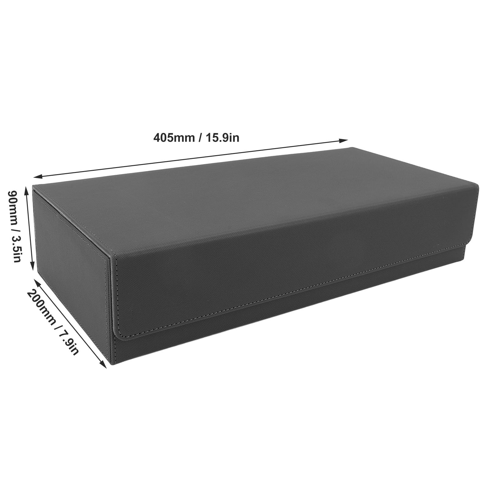Premium PU Leather Trading Card Storage Box with Magnetic Closure - Holds 100+ Cards, Durable & Stylish Grey Deck Box for MTG, Pokemon, and Yugioh - Perfect for Collectors, Gamers, and Travel Protection