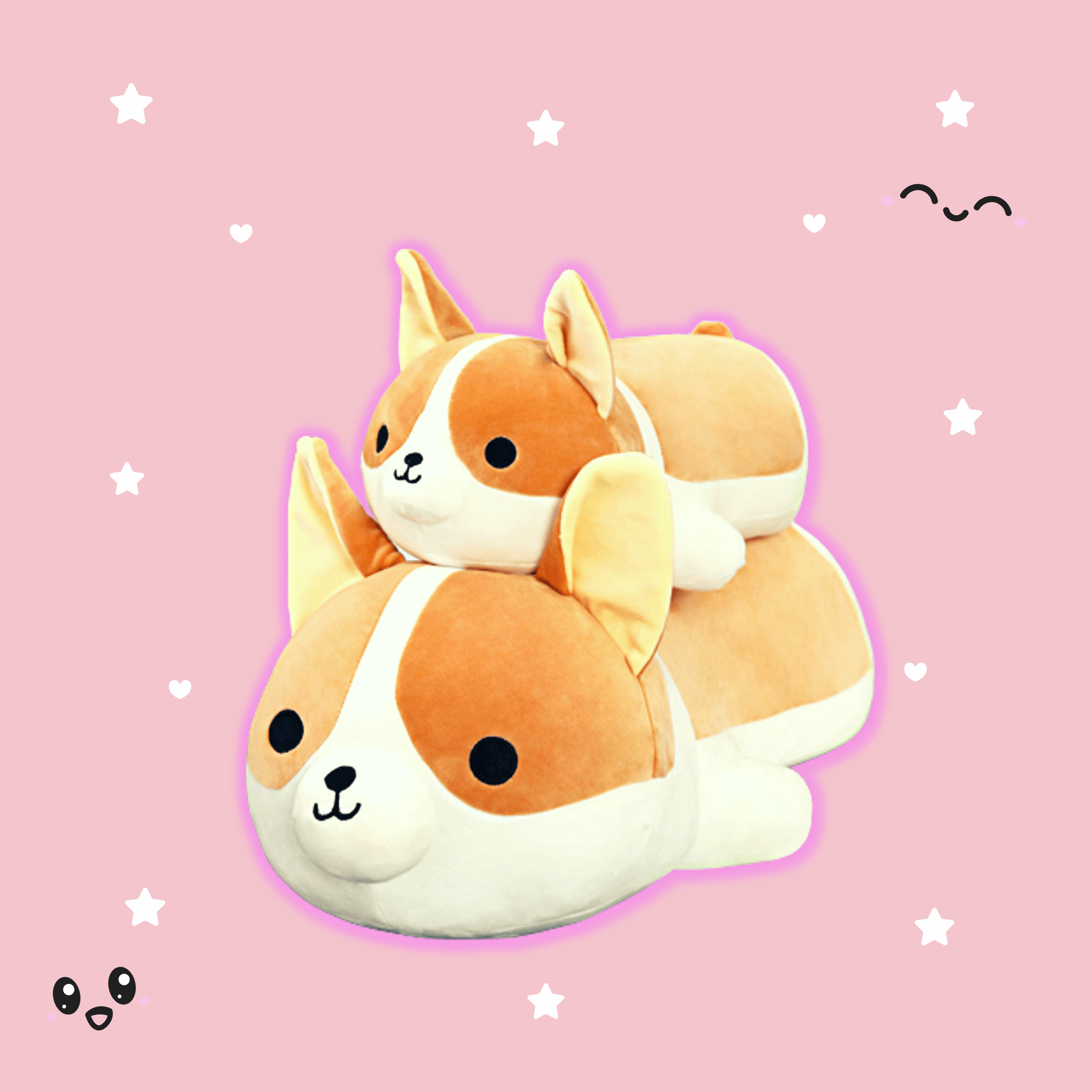 Giant Kawaii Corgi Plush Toy - Extra Large Soft Stuffed Animal Dog for Kids & Adults - Perfect for Cuddling, Home Decor, and Gift Giving