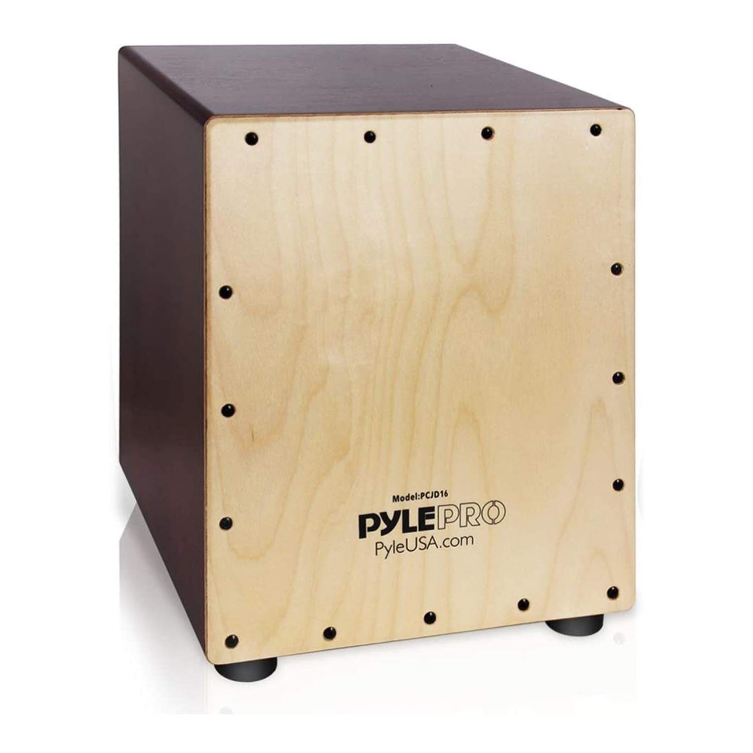 Pyle Cajón Drum - Portable Percussion Box with Internal Guitar Strings for Deep Bass, Slap & Crackle Sounds - Perfect for Jam Sessions, Live Performances & Home Music Practice - Ideal for Musicians, Bands & Music Lovers