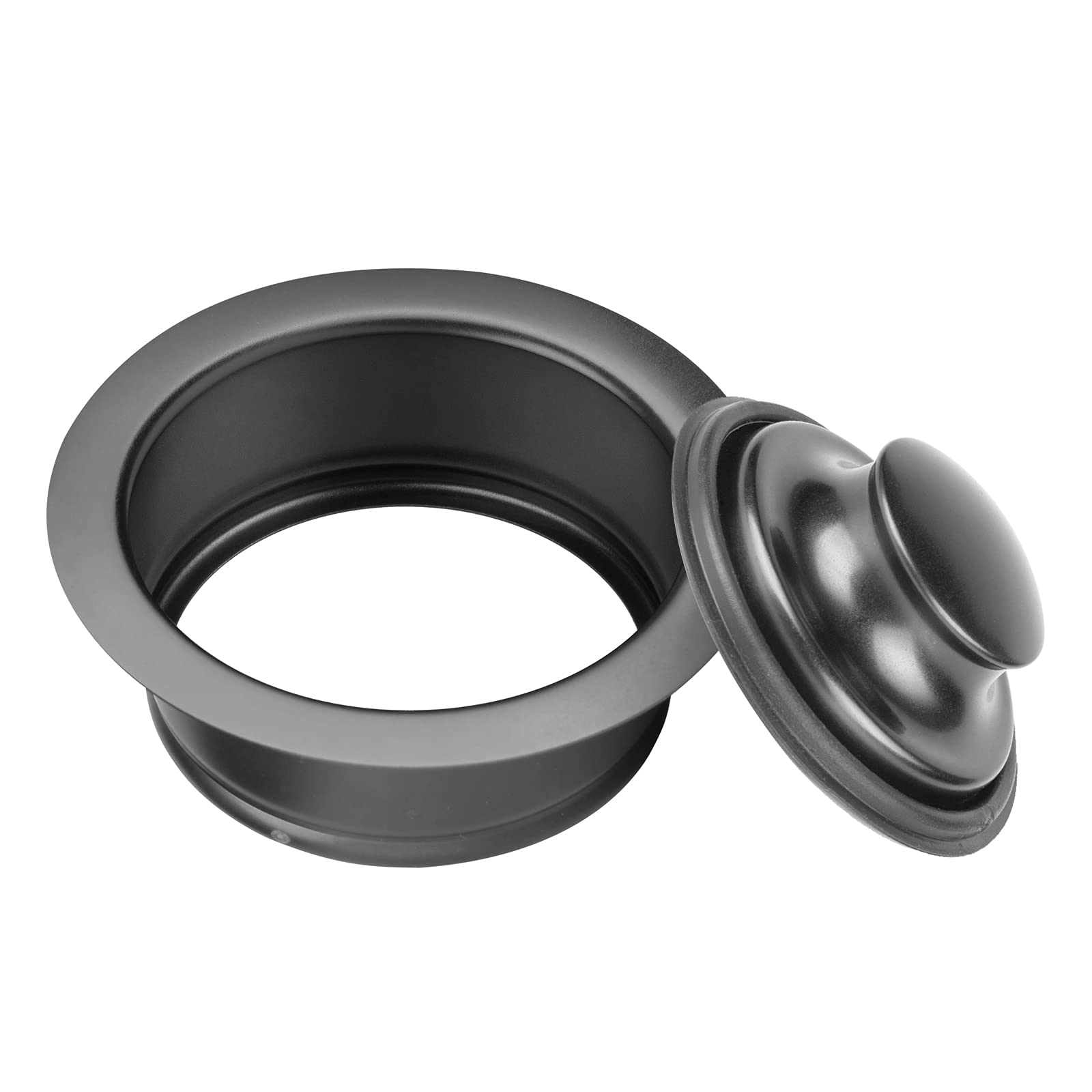 CELAENO 3.5 Inch Kitchen Sink Garbage Disposal Flange & Stopper - Durable Gunmetal Black/Gray Stainless Steel Sink Drain Cover with Nano Coating for Standard Sink Drain Holes | Perfect for Kitchen Remodeling & Garbage Disposal Installation