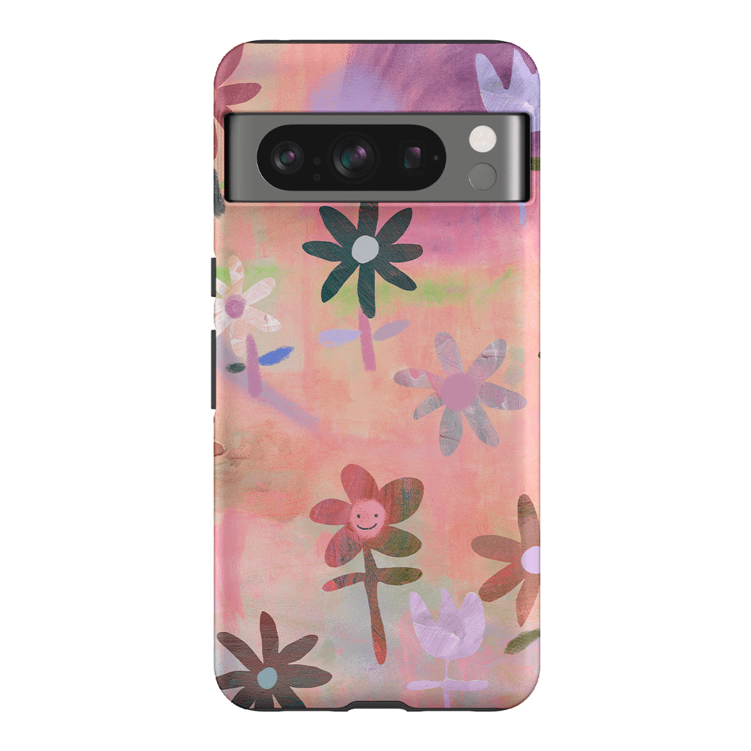 Premium Lazy Daisy Floral Phone Case - Shockproof & Slim Design for iPhone 15/14/13/12/Pro/Max - Perfect for Everyday Use, Travel & Outdoor Activities