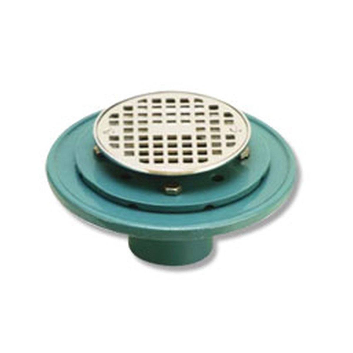 Heavy Duty Cast Iron Shower Drain with Bolt Down Ring & 2