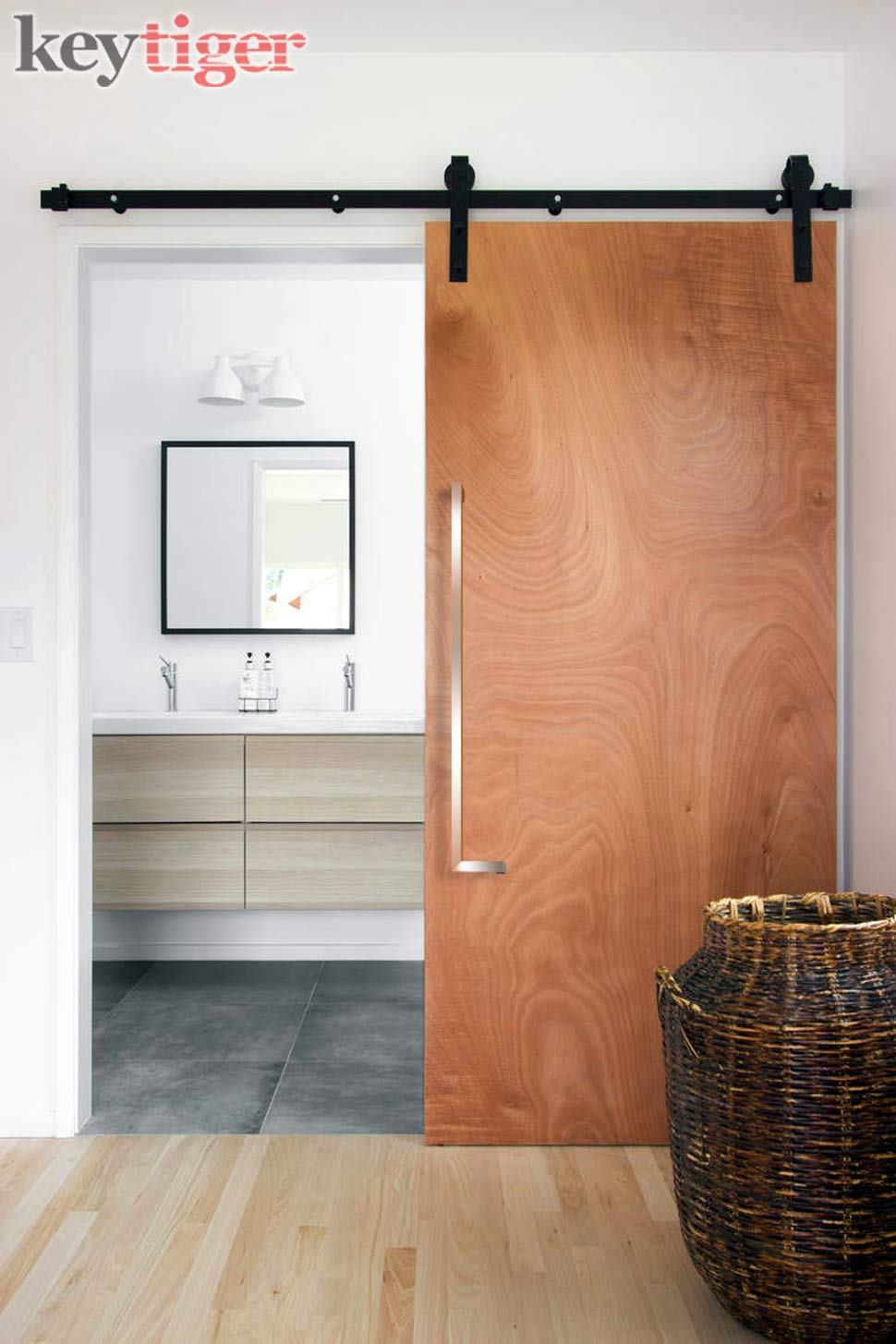 32 Inch Modern Stainless Steel Door Handle Pulls - Brushed Satin Nickel Finish | Push Pull Handles for Wood, Glass & Metal Doors | Perfect for Single/Double Doors, Shower Doors & Barn Doors | Square & Rectangular Bar Shape | Ideal for Home, Office & Commercial Spaces
