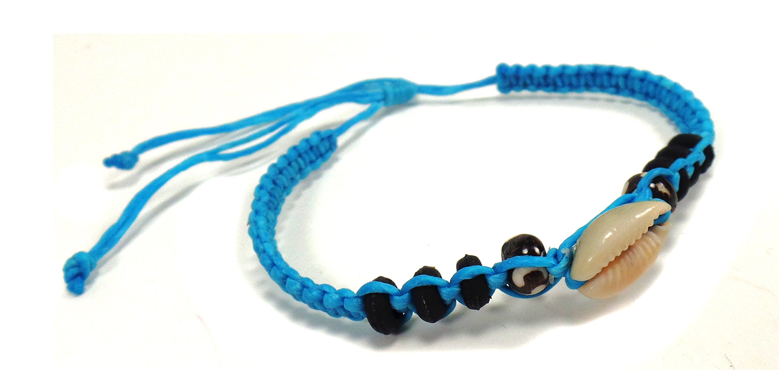 Natural Cowrie Shell Bracelet for Women - Handmade Puka Seashell & White Bead Anklet with Hemp Cord - Boho Beach Jewelry for Summer Vacation, Festival, and Layering Accessories