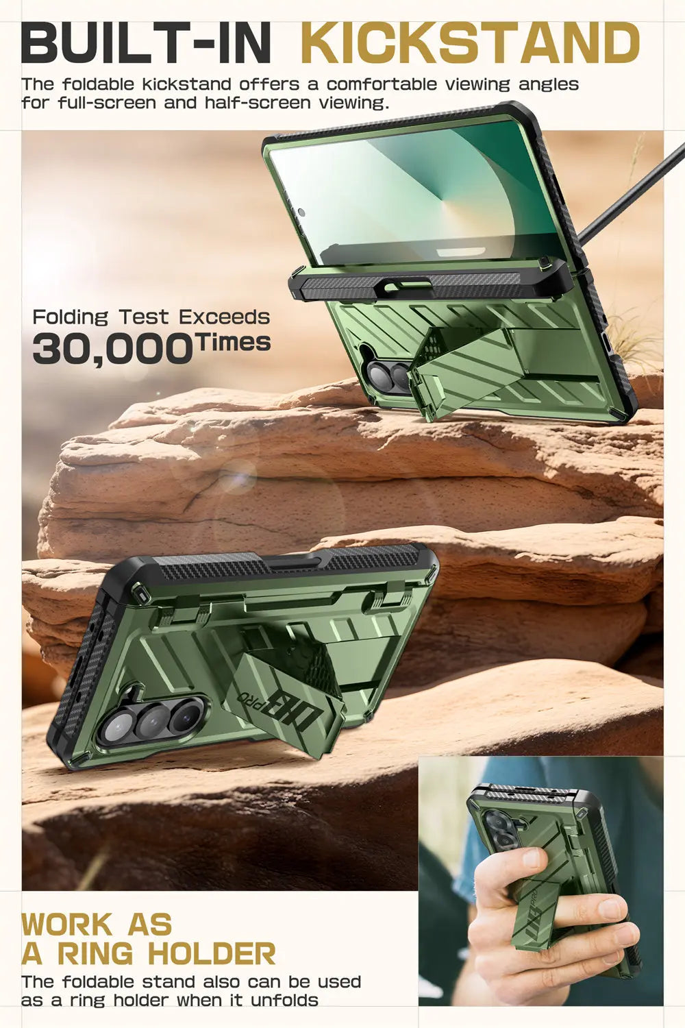 SUPCASE Unicorn Beetle Pro Rugged Case for Samsung Galaxy Z Fold 6 - Shockproof Protective Cover with Built-in Screen Protector | Perfect for Outdoor, Work & Travel Use
