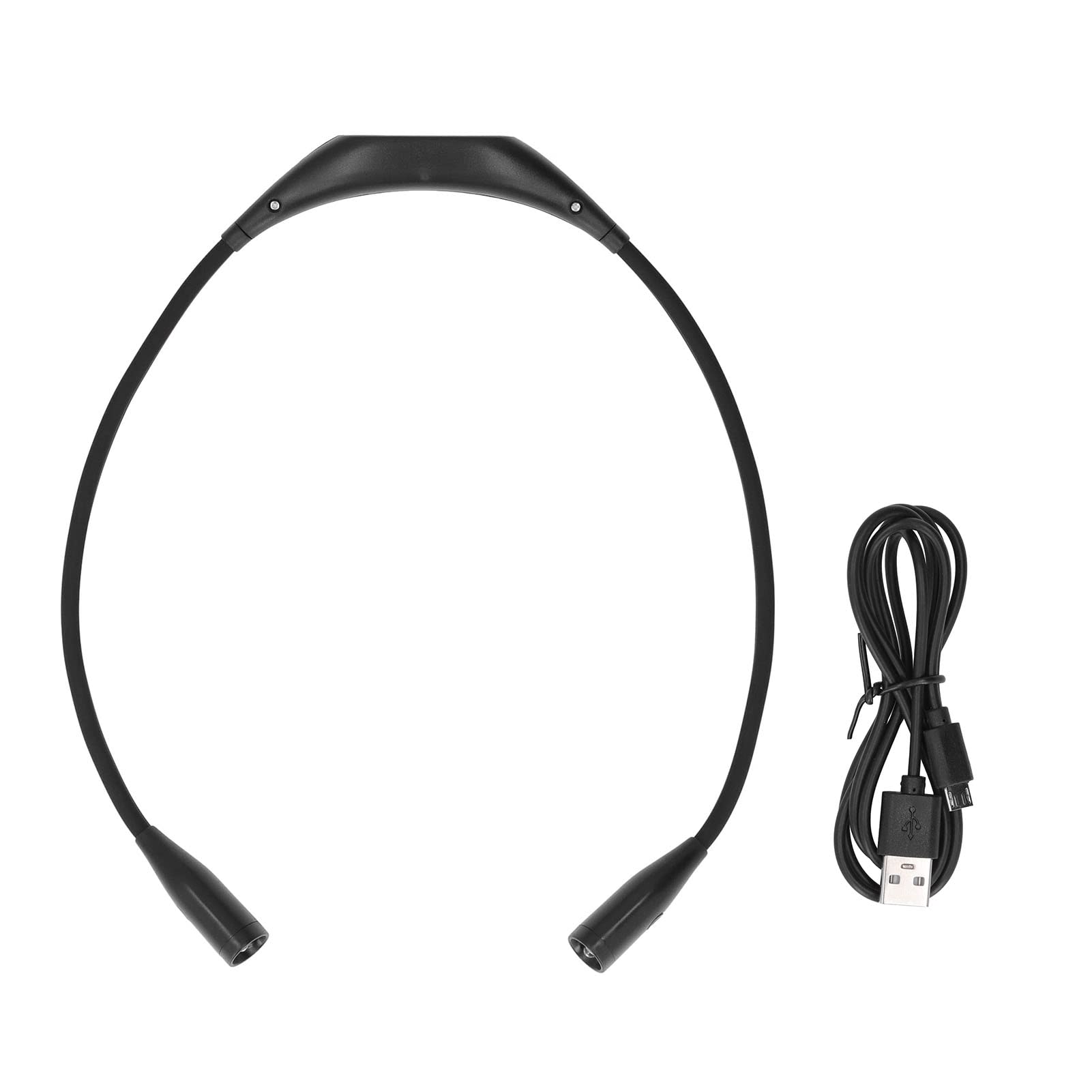 USB Rechargeable Neck Reading Light - 3 Adjustable Brightness Levels, 360° Flexible LED Book Light for Reading in Bed, Night Running, Camping & Travel | Hands-Free Reading Lamp (Black) - Perfect for Students, Book Lovers & Outdoor Enthusiasts