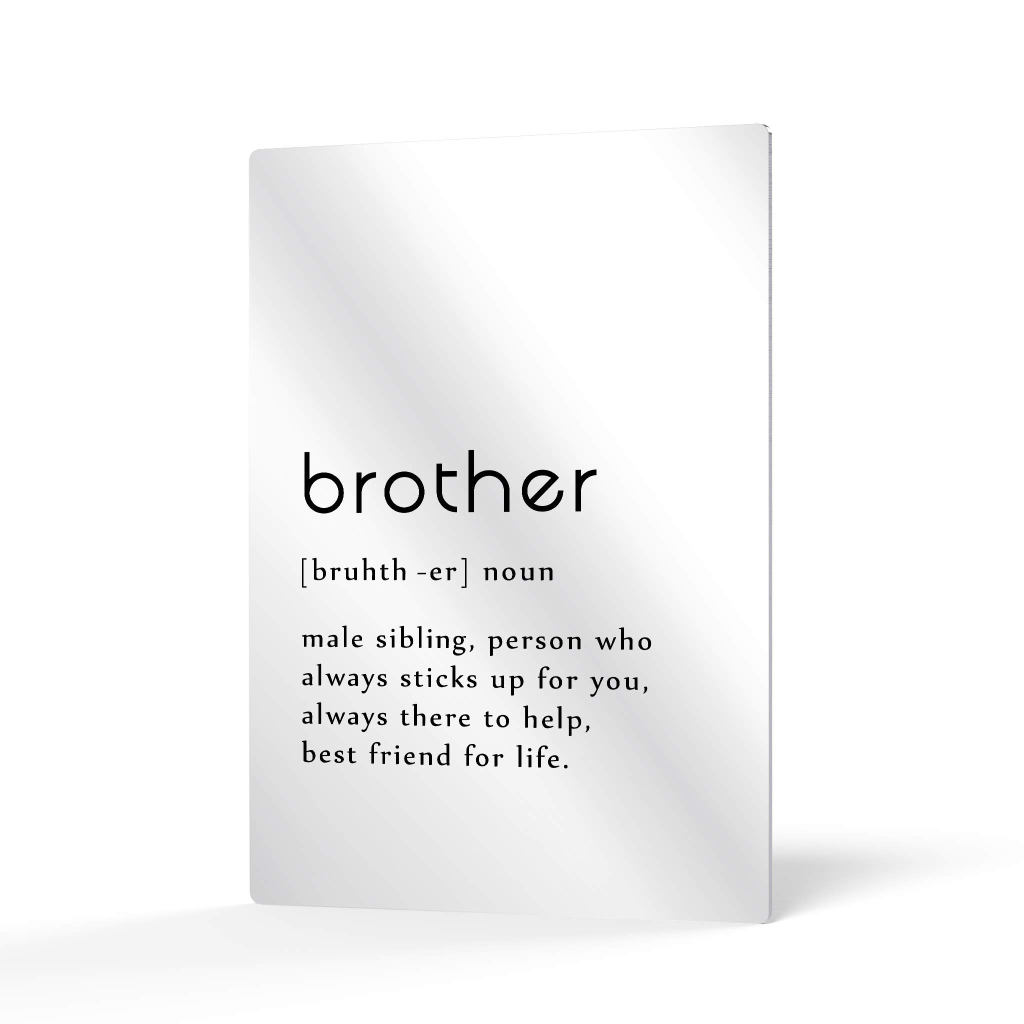 HB Art Design Noun Dictionary Brother Definition Metal Print Wall Art - 40x30 Inches - Funny Quote Sign for Office, Farmhouse, Bathroom, Kitchen, Bedroom & Living Room Decor - Perfect Gift for Siblings & Family