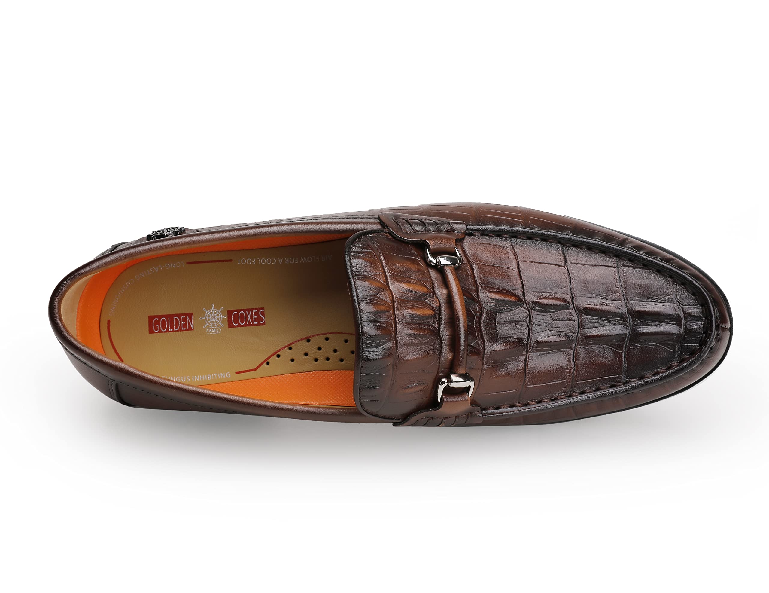 Premium Men's Leather Dress Shoes - Black Crocodile Print Business Loafers for Formal & Casual Wear | Slip-On Comfort for Office, Parties & Special Events
