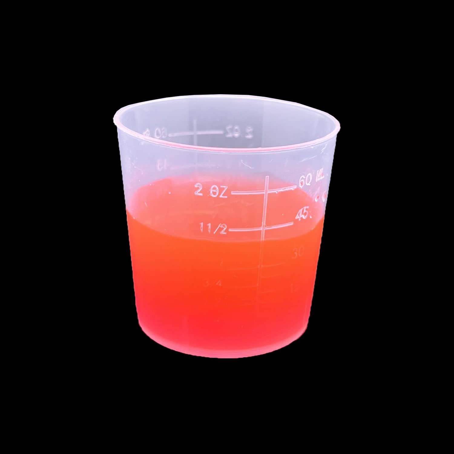 30 Pcs Plastic Graduated Measuring Cups 60ml/2oz with Measurement Marks - Clear Epoxy Resin Mixing Cups with 50 Wooden Stir Sticks for DIY Crafts, Paint, Stain, Glue - Perfect for Art Projects, Home Decor & Science Experiments