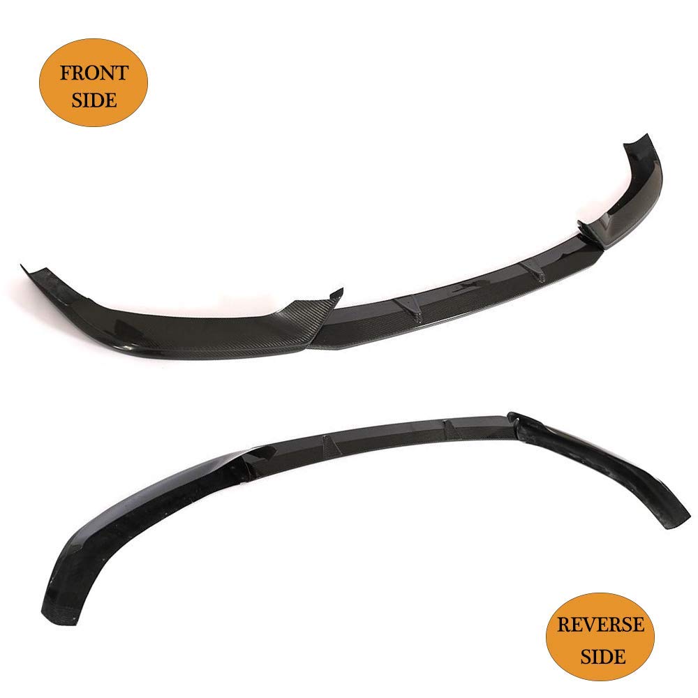 Carbon Fiber Front Bumper Lip Spoiler for Audi A5 S5 2017-2019 | Gloss Black Splitter | S-Line & Sportback Compatible | Enhances Aerodynamics & Style for Street Racing & Car Shows