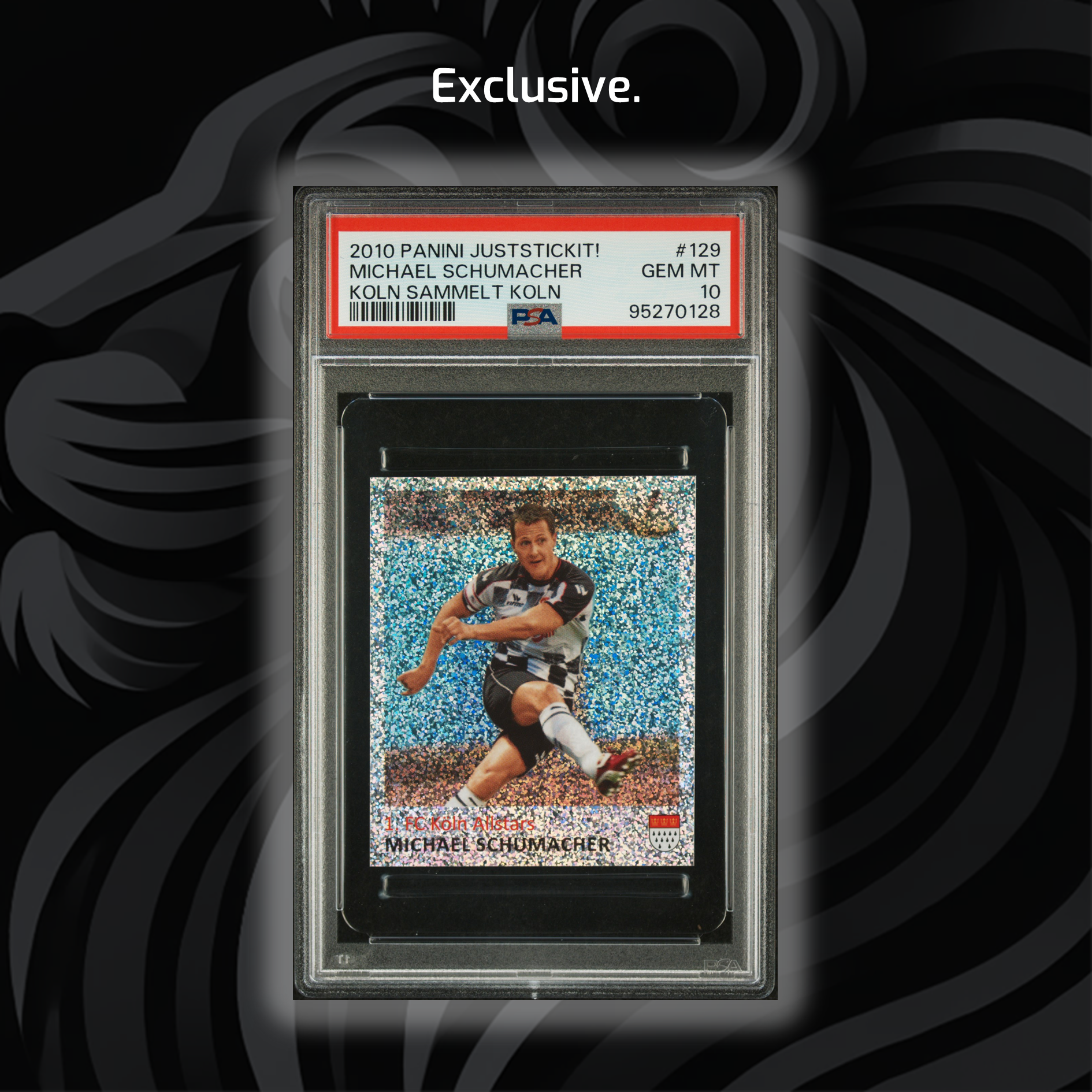 PSA 10 POP 1 Michael Schumacher 2010 Panini Koln Sammelt Koln Trading Card - Rare Collectible for F1 Fans & Sports Memorabilia Enthusiasts