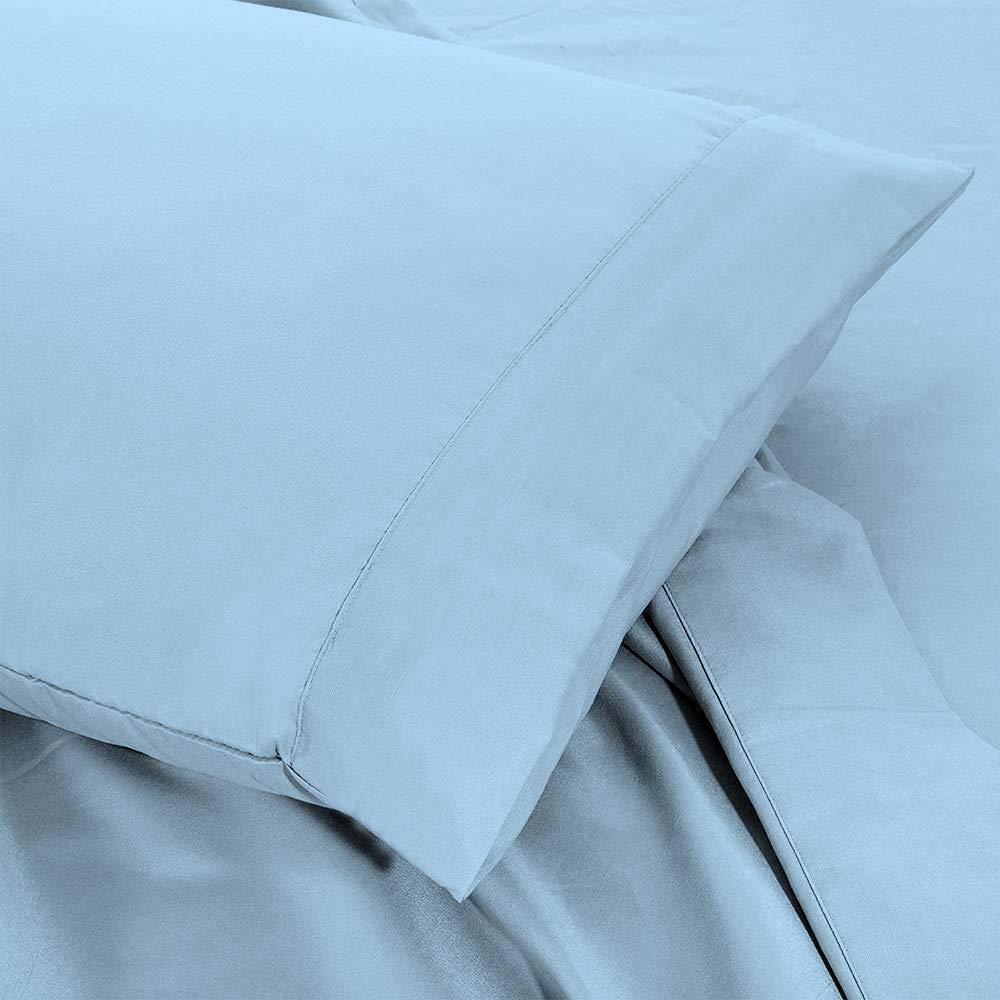 600 Thread Count 4-Piece Deep Pocket Cotton Bed Sheet Set - Fits Mattress Up to 14
