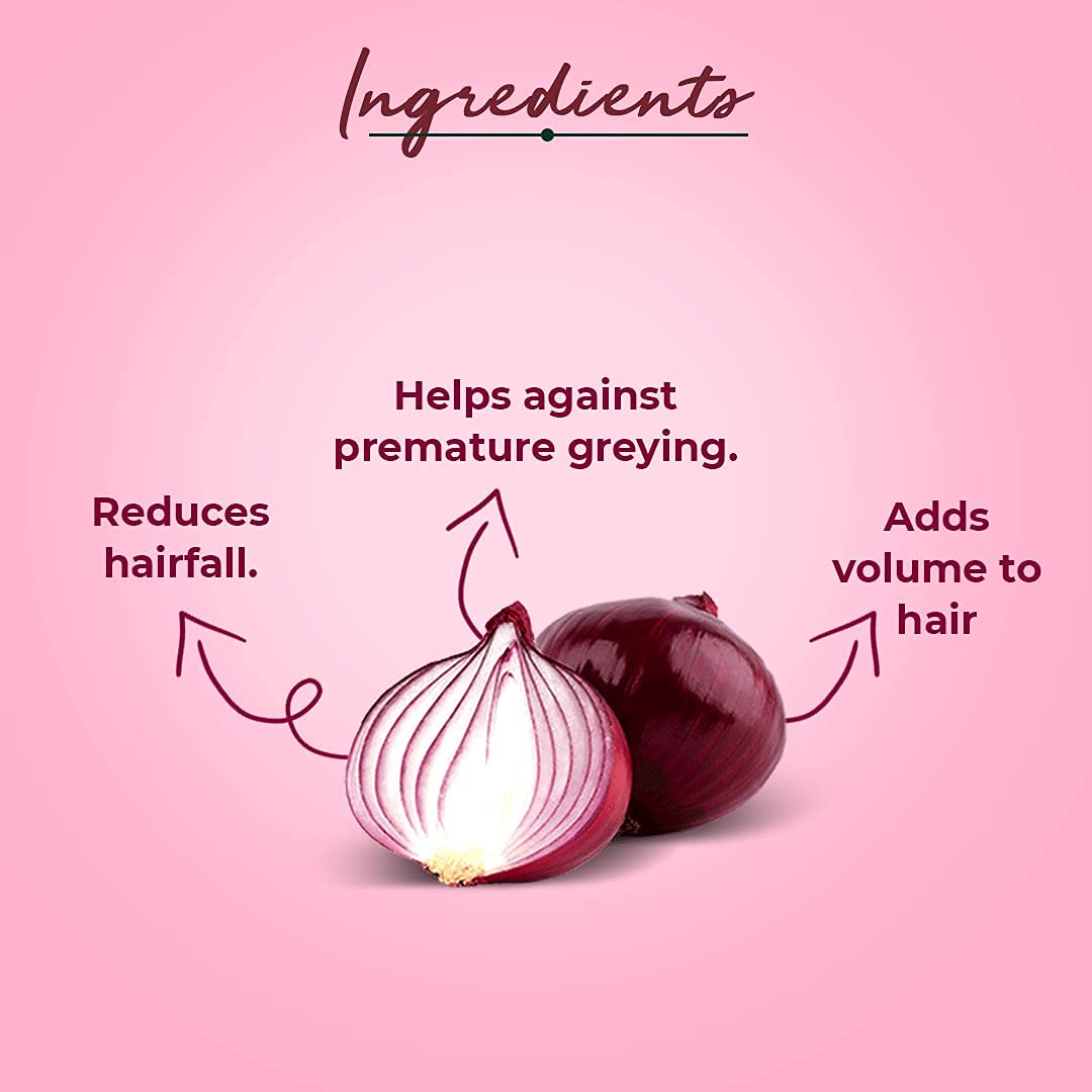 ZAIRE Onion Shampoo for Hair Growth & Hair Loss Prevention - Infused with Red Onion Seed Oil & Black Seed Oil Extract | Strengthens Hair & Reduces Breakage | Perfect for Thinning Hair & Scalp Care