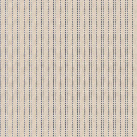 Tilda Summer Seamstripe Blue Fabric - Premium Cotton Material for Quilting, Sewing & DIY Crafts - Perfect for Home Decor, Apparel & Memory Keepsakes