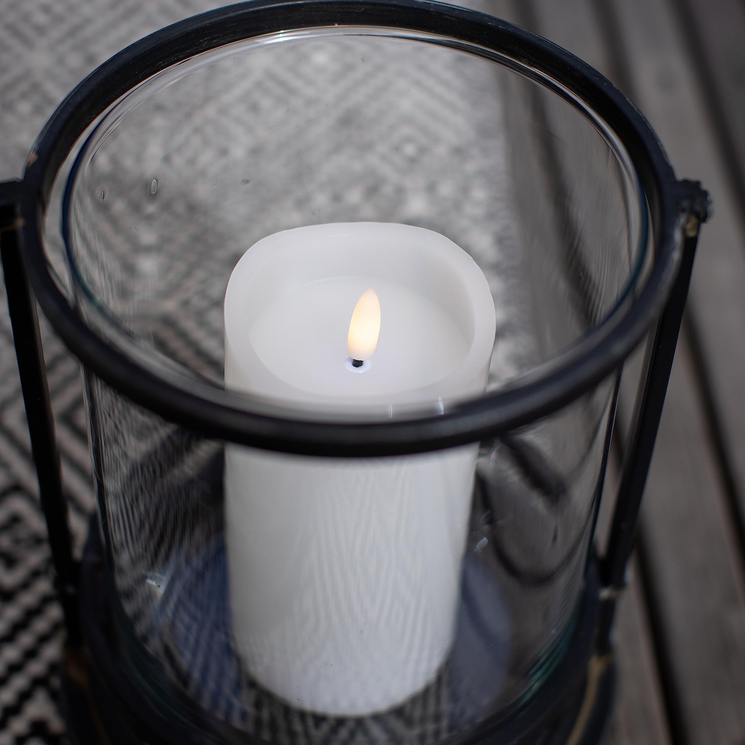 Stonebriar 6-Pack White Real Wax Flameless LED Pillar Candles - 3x6 Inches with Remote Control & Timer - Perfect for Home Decor, Weddings, and Romantic Dinners