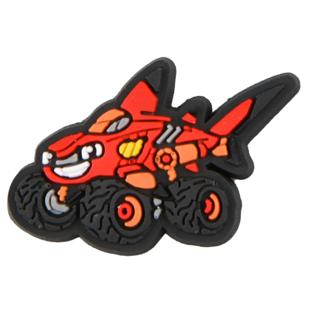 Cool PVC Motorcycle Shoe Charm - Racing Bike Accessories for Men & Women - DIY Shoe Pins & Wristband Decor - Perfect for Bikers, Gifts & Motorcycle Enthusiasts