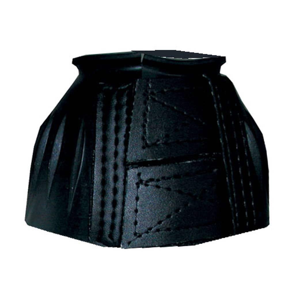 Intrepid International Ribbed Bell Boots with Double Velcro - Durable Horse Leg Protection for Training & Riding | Stable & Trail Use