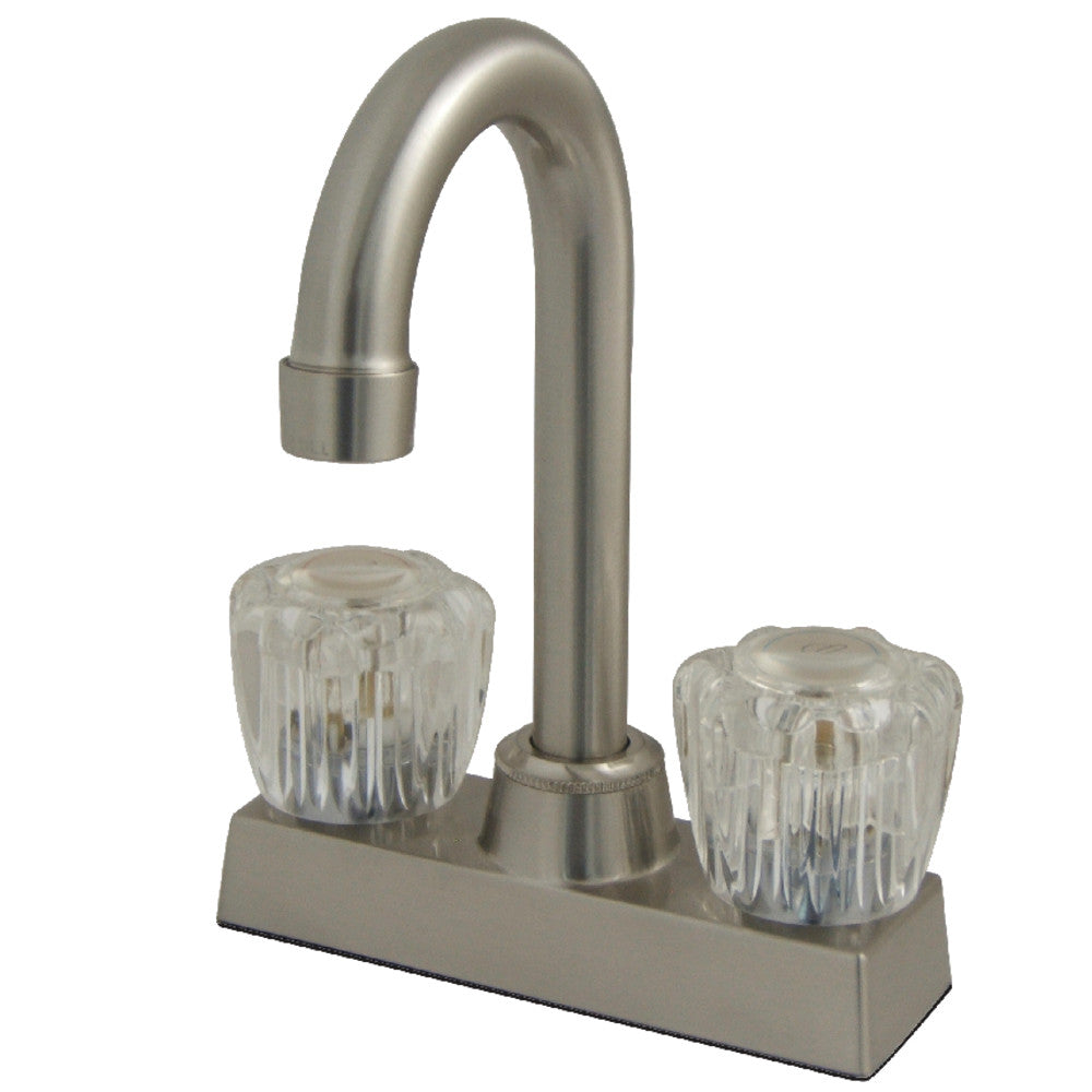 Kingston Brass KB461 Americana Bar Faucet - Classic Pull-Out Sprayer Kitchen Sink Faucet with High Arc Spout for Bar, Prep Sink & Wet Bar - Perfect for Home Bars, Entertaining & Commercial Use