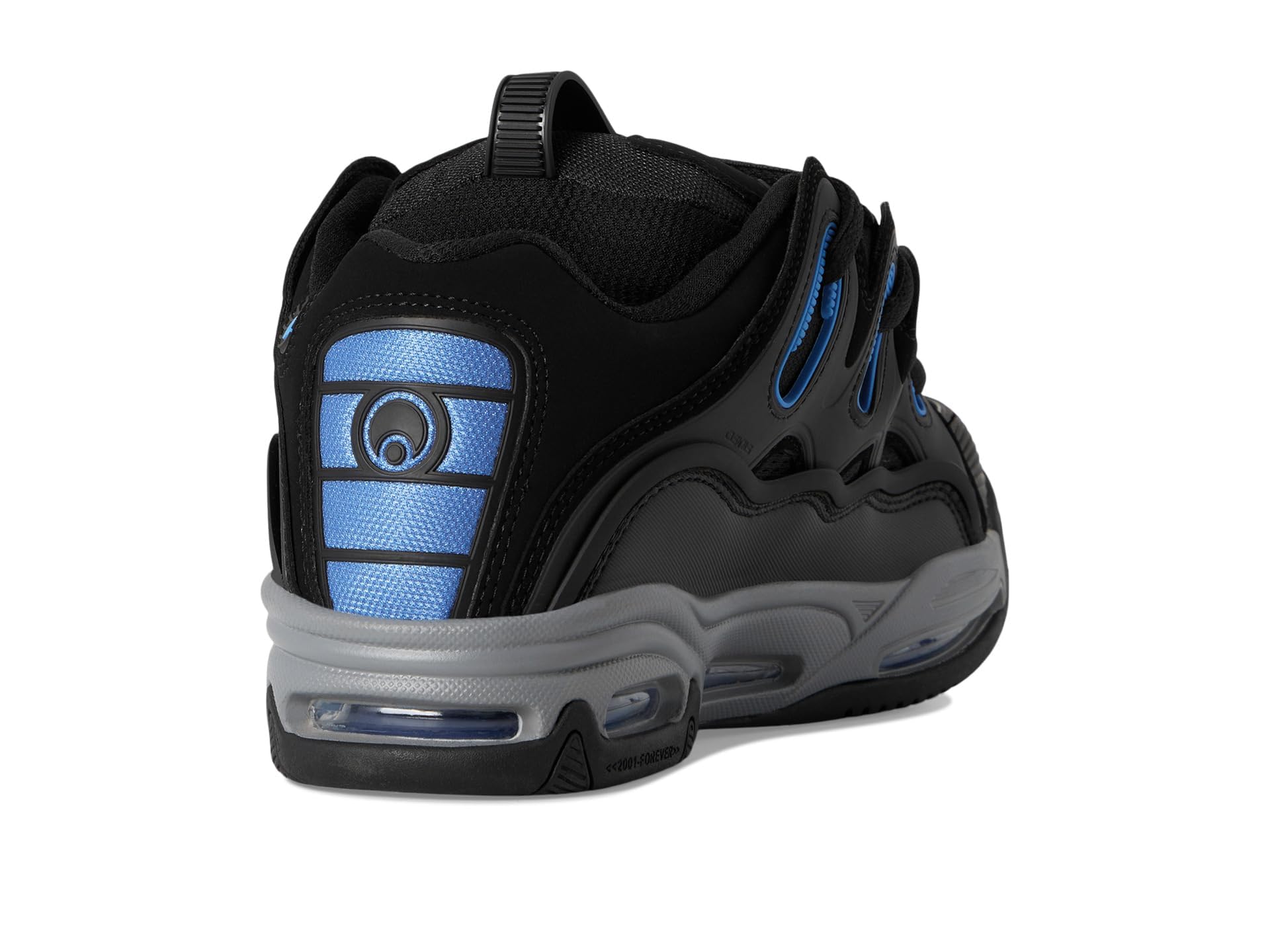Osiris Men's D3 2001 Skate Shoes - Black/Grey/Blue - Size 10 - High-Performance Skateboarding Shoes for Street & Park Skating