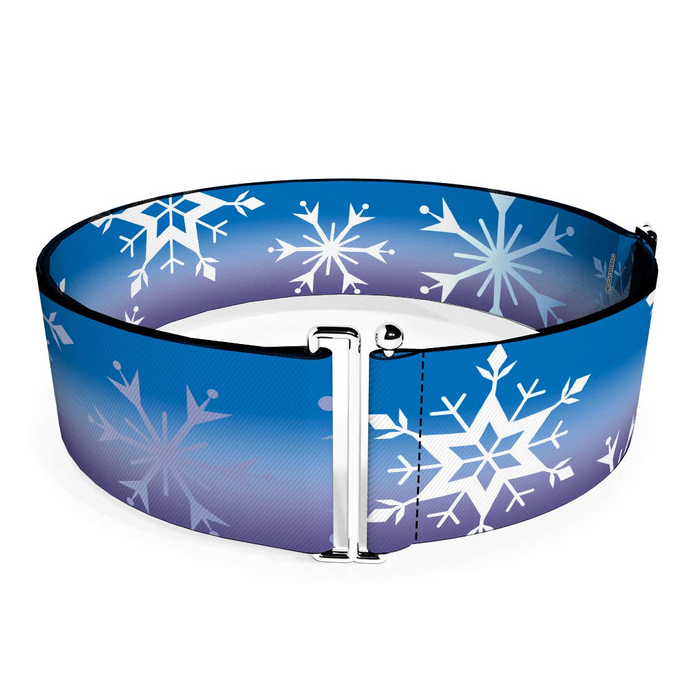 Disney Frozen 2 Snowflakes Adjustable Belt - 3.0 Inch Wide Cinch Belt in Blue, Purple & White | Official Disney Merchandise | Perfect for Cosplay, Disneybounding & Everyday Fashion