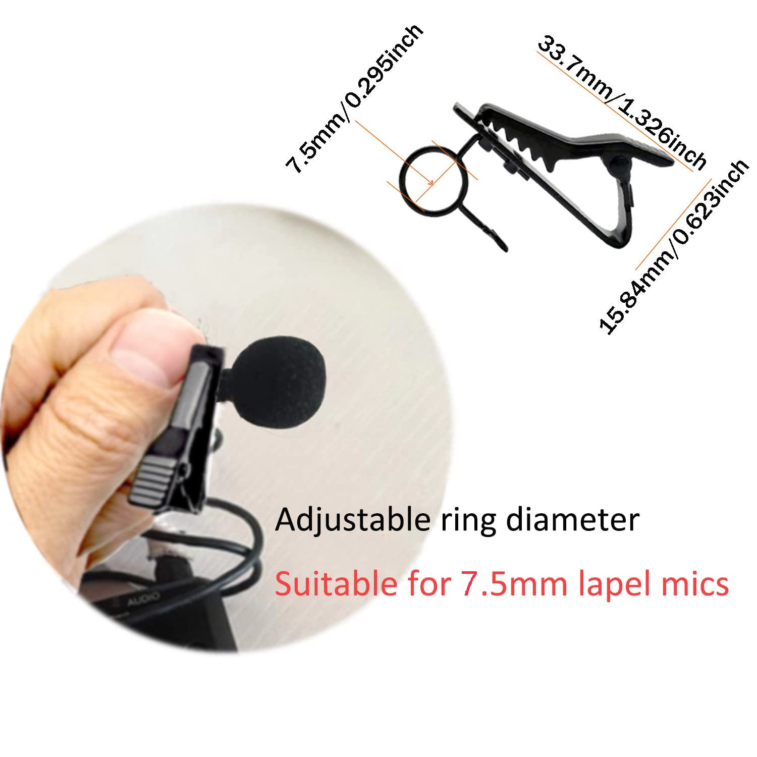 20 Pcs Metal Lapel Mic Clips with Foam Windscreen Covers - Durable Lavalier Microphone Clips Kit for Podcasting, Interviews & Public Speaking