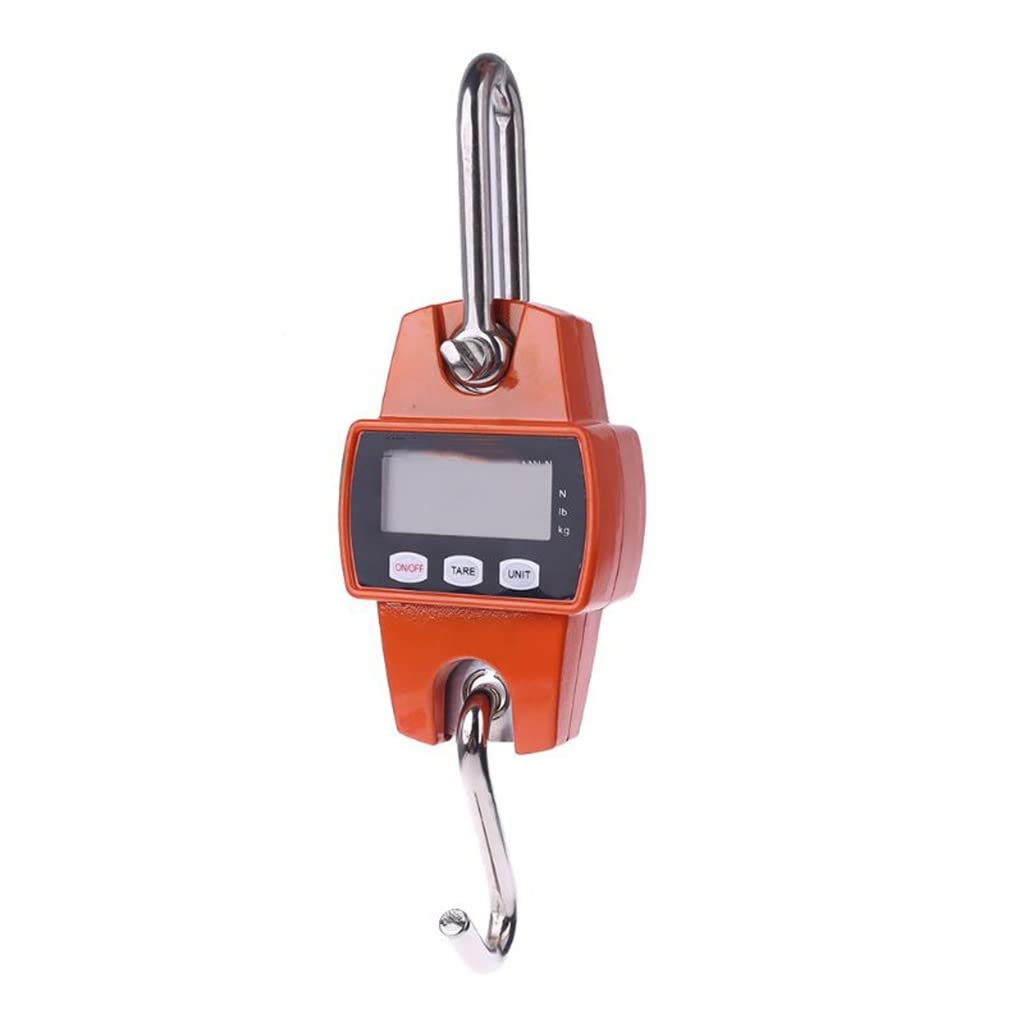 WSSBK Digital Hanging Scale with Removable S-Hook - Portable Electronic Hook Scale for Luggage, Fishing & Hunting (Pounds/Kg) - Perfect for Travel, Shipping & Outdoor Weighing Needs