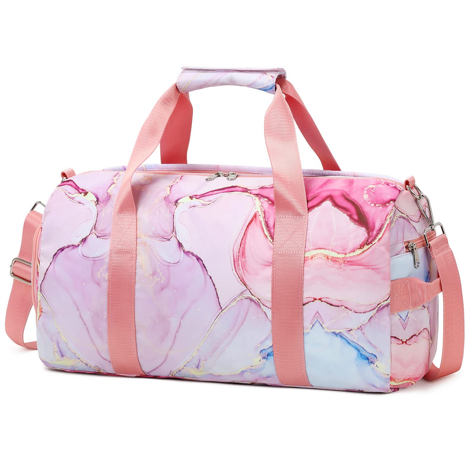 LOIDOU Women's Gym Bag - Small Duffle Bag for Girls & Women, Weekender Overnight Carry On Tote with Shoe Compartment & Wet Pocket - Perfect for Dance, Yoga, Travel & Sports