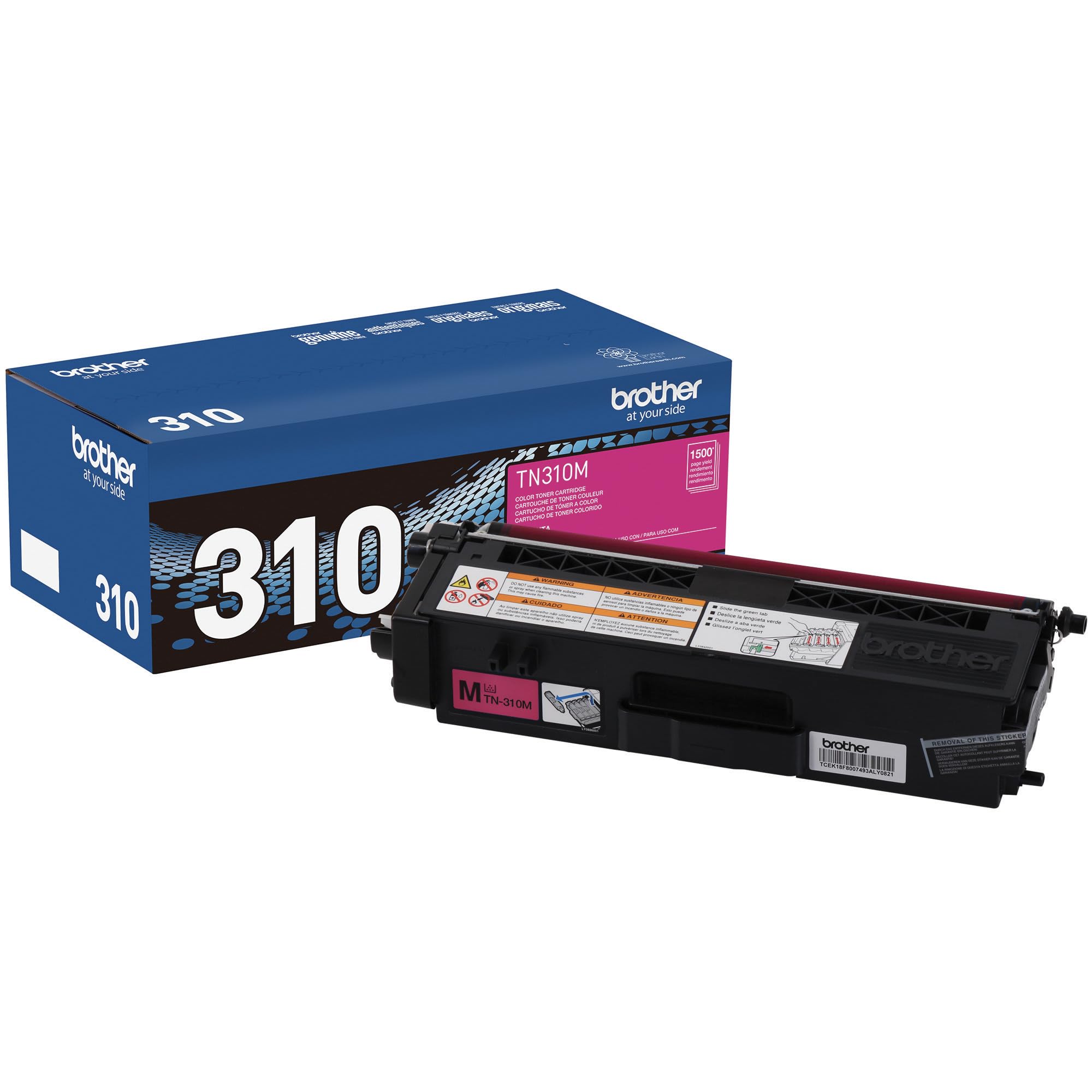 Brother Genuine TN310M Magenta Toner Cartridge - High-Quality Color Laser Printer Replacement | Perfect for Home Office Printing, School Projects & Small Business Documents