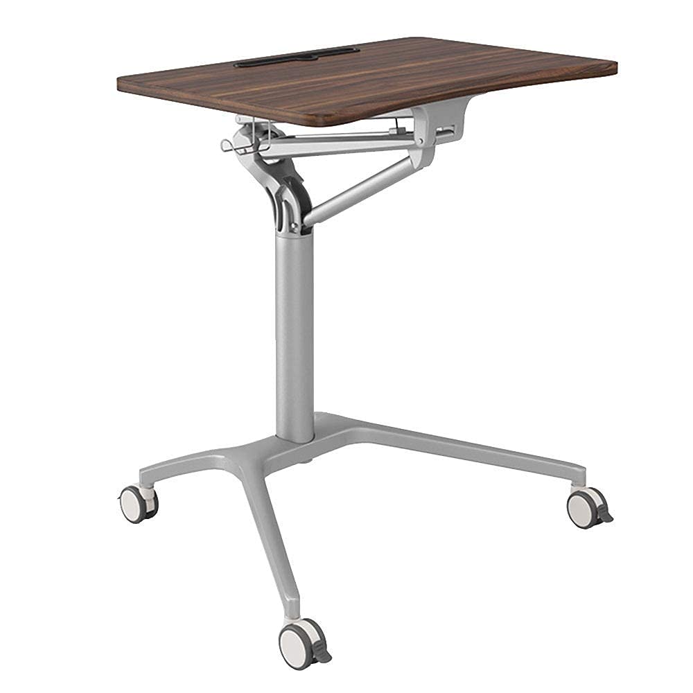 Adjustable Mobile Laptop Stand Desk - White Side Table with 75-105cm Height Range for Bedroom, Office & Study | Portable Computer Notebook Desk for Work, Gaming & Relaxing in Bed