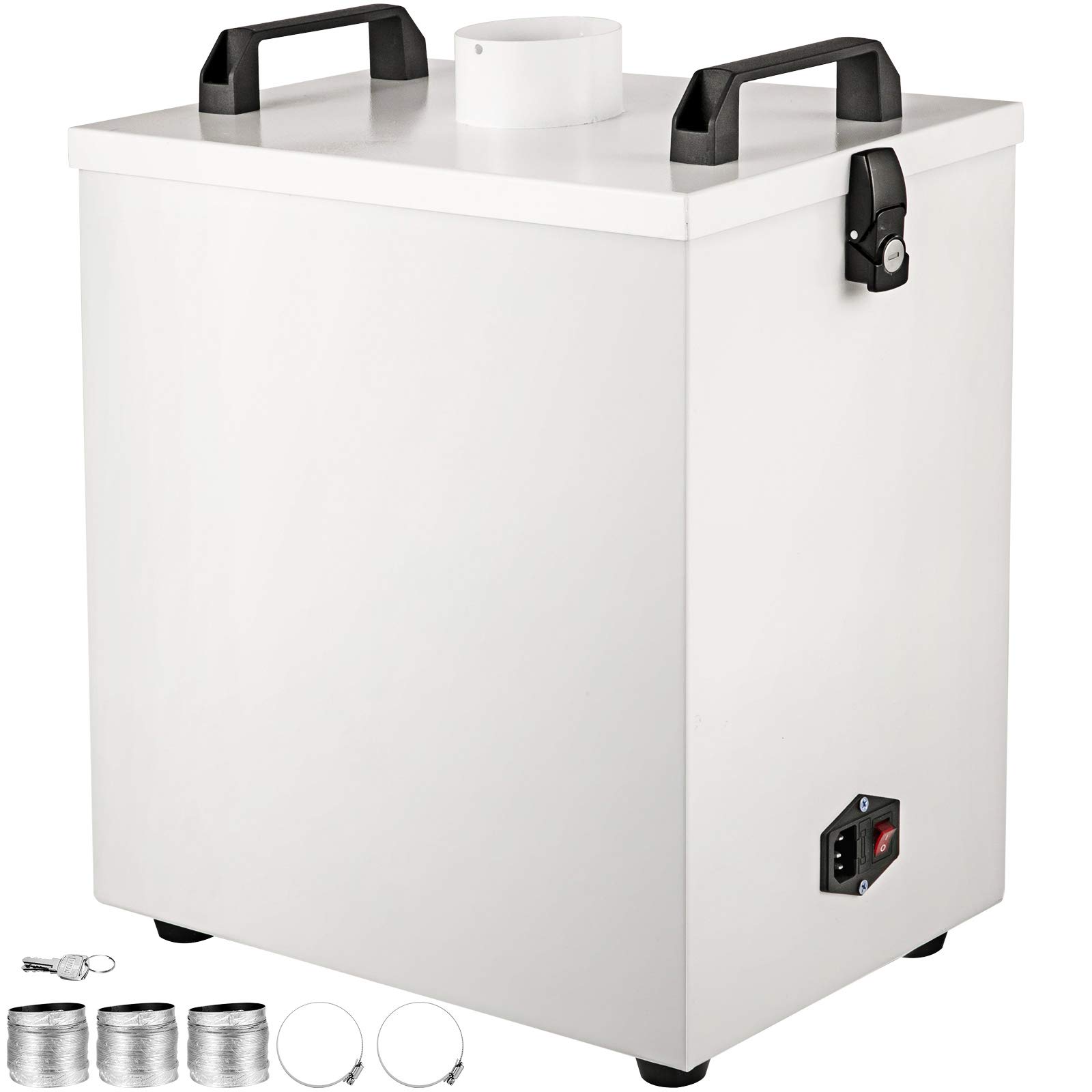 VEVOR 80W Pure Air Fume Extractor & Smoke Purifier - 110V, 180m³/H Air Flow for CNC, Laser Engraving Machines | Workshop & Industrial Air Filtration System