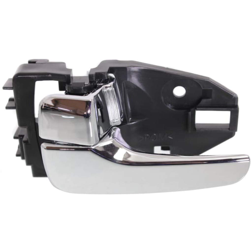 Mitsubishi Outlander 2003-2006 Interior Door Handle - Front or Rear Driver Side Chrome with Lock Button | Compatible with All Submodels | Easy Replacement for Car Door Repair & DIY Upgrade