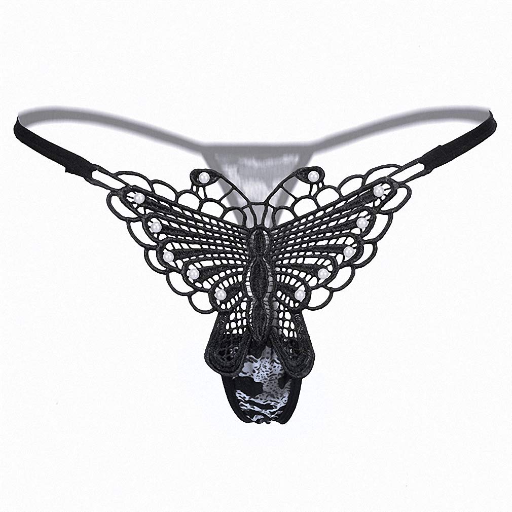 Sexy Women's Leopard Print Thong Underwear with Butterfly Embroidery - Comfortable G-String Panties for Date Night & Special Occasions