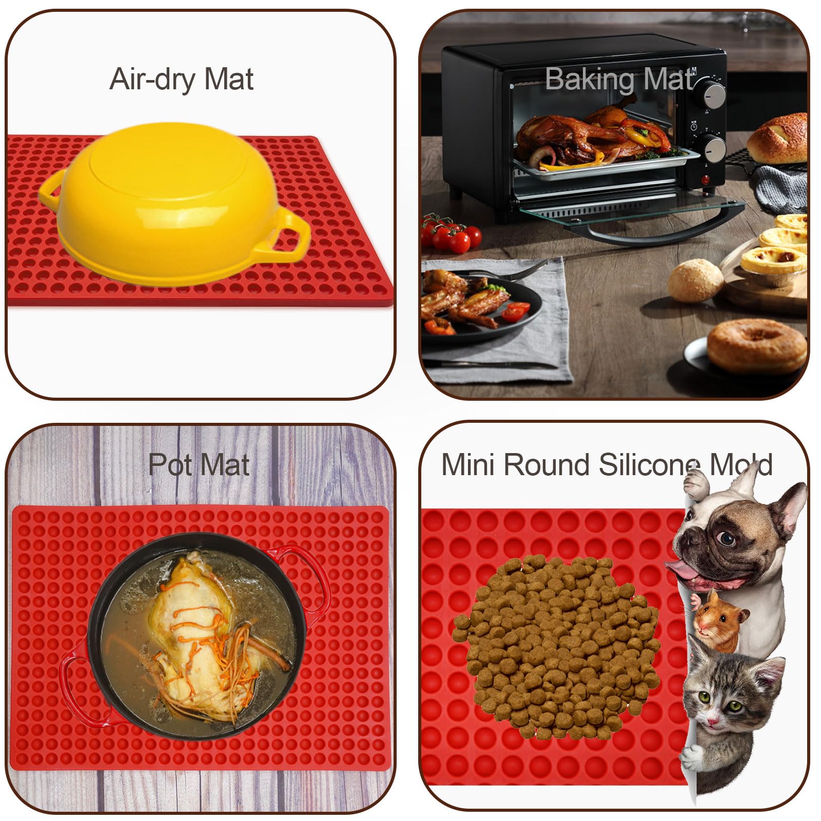 2 Pack 468-Cavity Mini Round Silicone Molds for Chocolate Drops, Dog Treats, Gummy Candy, Jelly & Baking - Perfect for DIY Desserts, Party Favors & Homemade Pet Snacks