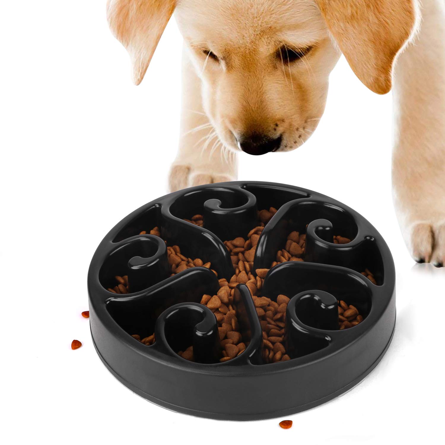 **JASGOOD Slow Feeder Dog Bowl - Interactive Bloat Stop Pet Bowl for Fast Eaters - Fun & Healthy Mealtime for Small & Large Dogs - Perfect for Puppies, Adult & Senior Dogs**    *(Ideal for preventing bloating, improving digestion, and reducing anxiety during feeding - Great for home, travel, or vet visits!)*