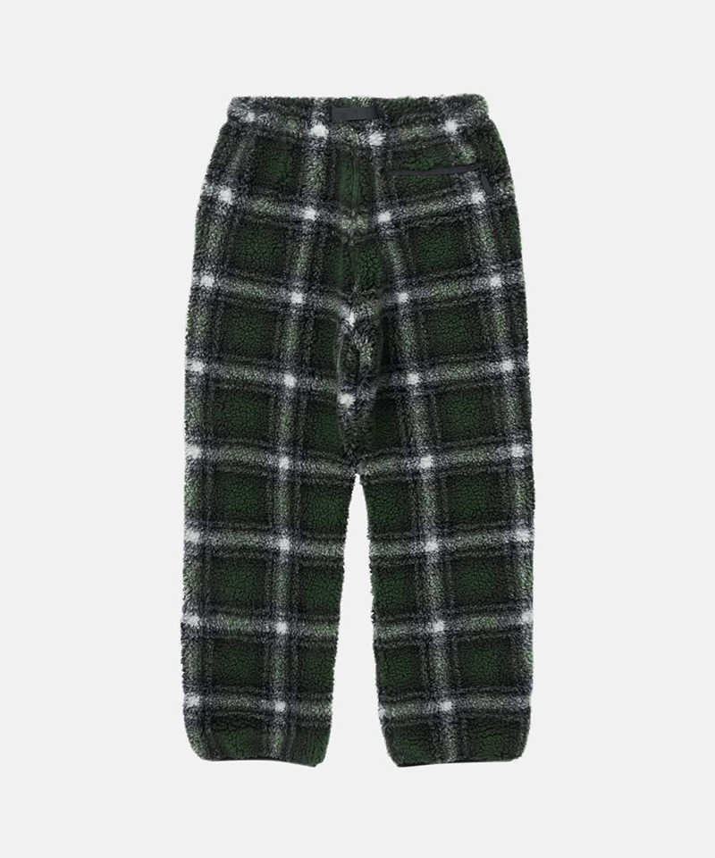 Cozy Shadow Plaid Sherpa Pants for Women - Winter Fleece Lined Thermal Pants with Elastic Waistband - Perfect for Cold Weather, Outdoor Activities & Lounge Wear