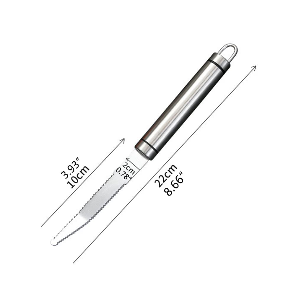 Premium Stainless Steel Grapefruit Knife - Curved Serrated Blade for Kitchen, Fruit Cutting & Bread Slicing - Professional Chef Carving Tool for Citrus Fruits, Melons & Baked Goods - Ideal for Home Cooks & Professional Kitchens