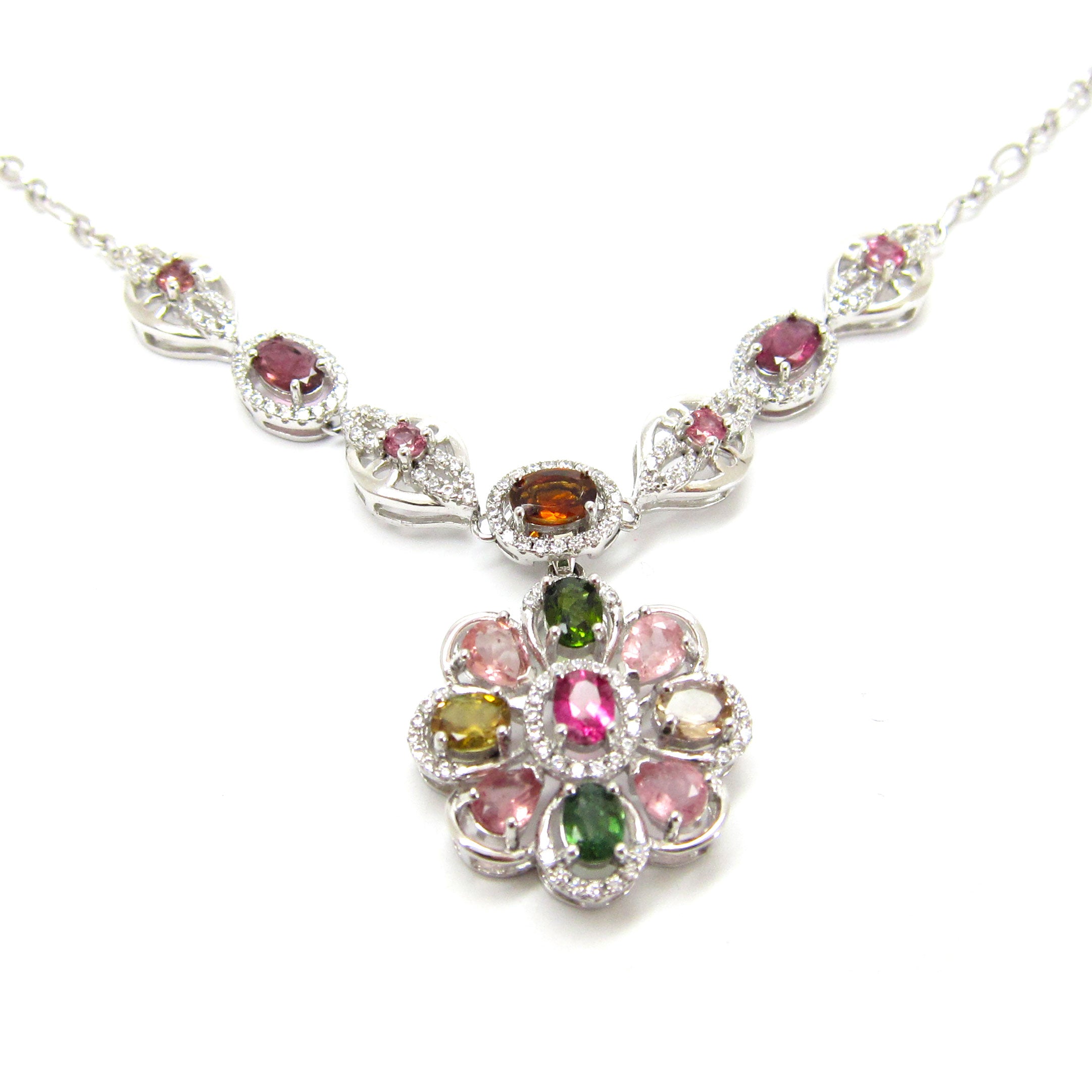 925 Sterling Silver Tourmaline Pendant Necklace for Women - Elegant Gemstone Jewelry Gift for Birthday, Anniversary & Valentine's Day - Perfect for Everyday Wear & Special Occasions