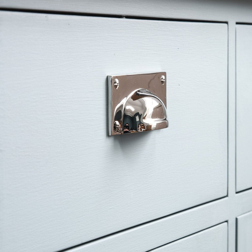 Polished Nickel Cabinet Drawer Pulls - Elegant Hooded Handles for Kitchen & Bathroom Cabinets - Perfect for Modern Home Decor