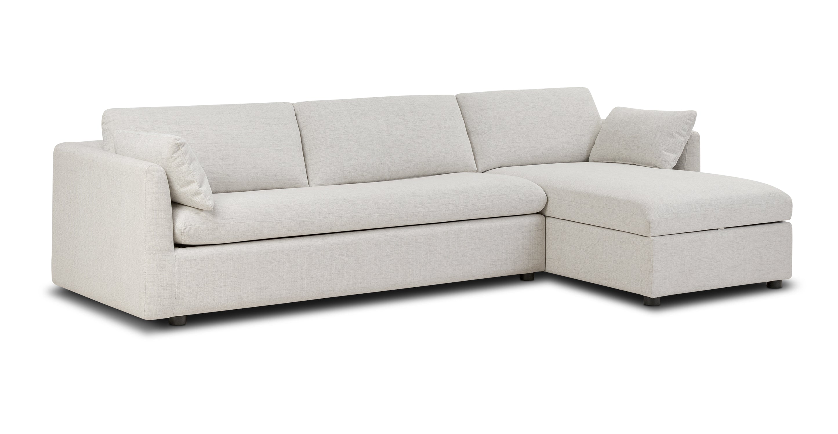 Argos Right Facing Sleeper Sectional Sofa Bed - Convertible L-Shaped Couch with Storage | Modern Living Room Furniture for Small Spaces | Perfect for Apartments, Guest Rooms & Home Theater Seating