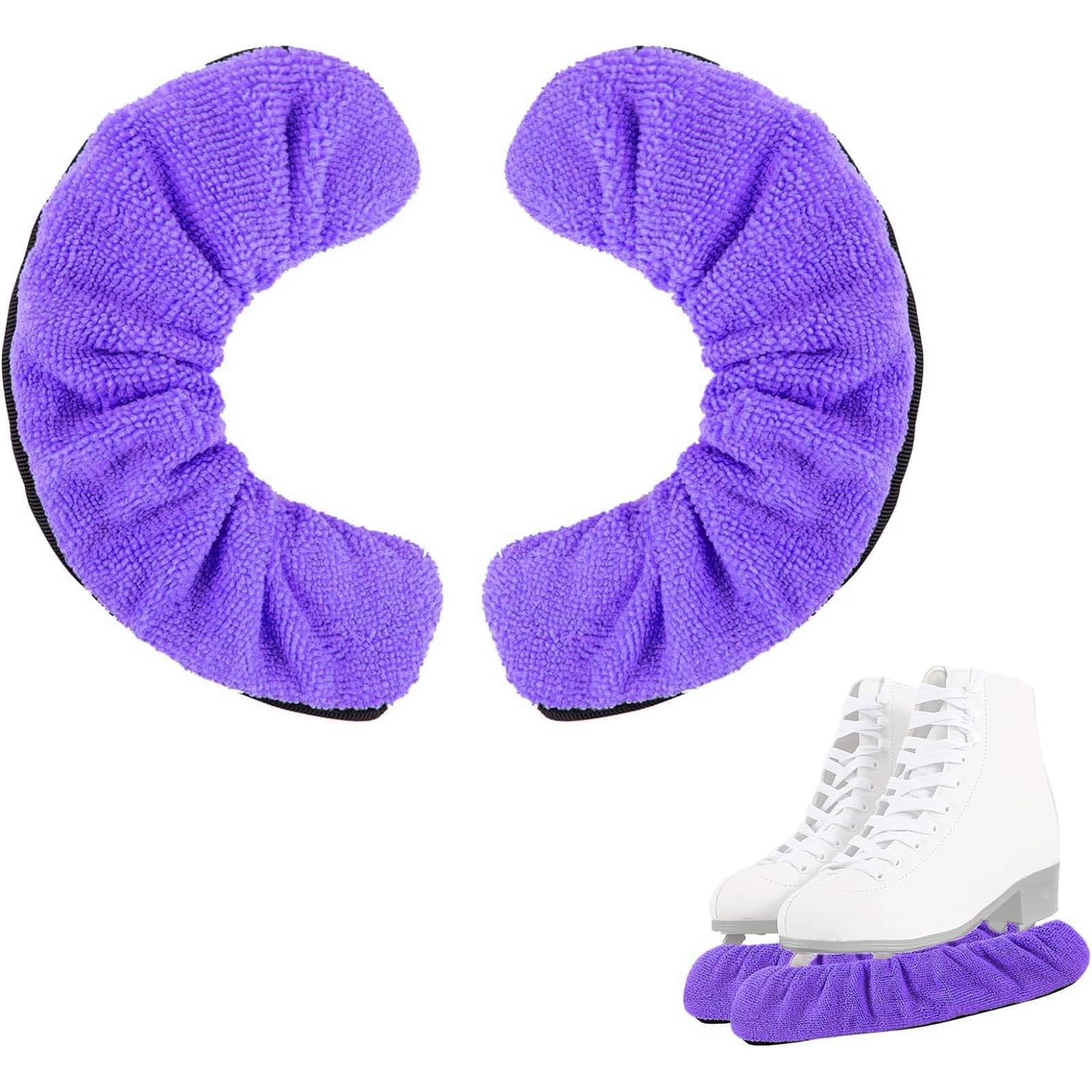 Qchengsan Ice Skate Blade Covers - Durable Hockey & Figure Skate Guards for Kids, Youth & Adults (Men/Women/Boys/Girls) - Protect Blades On & Off Ice - Perfect for Rink, Training & Storage