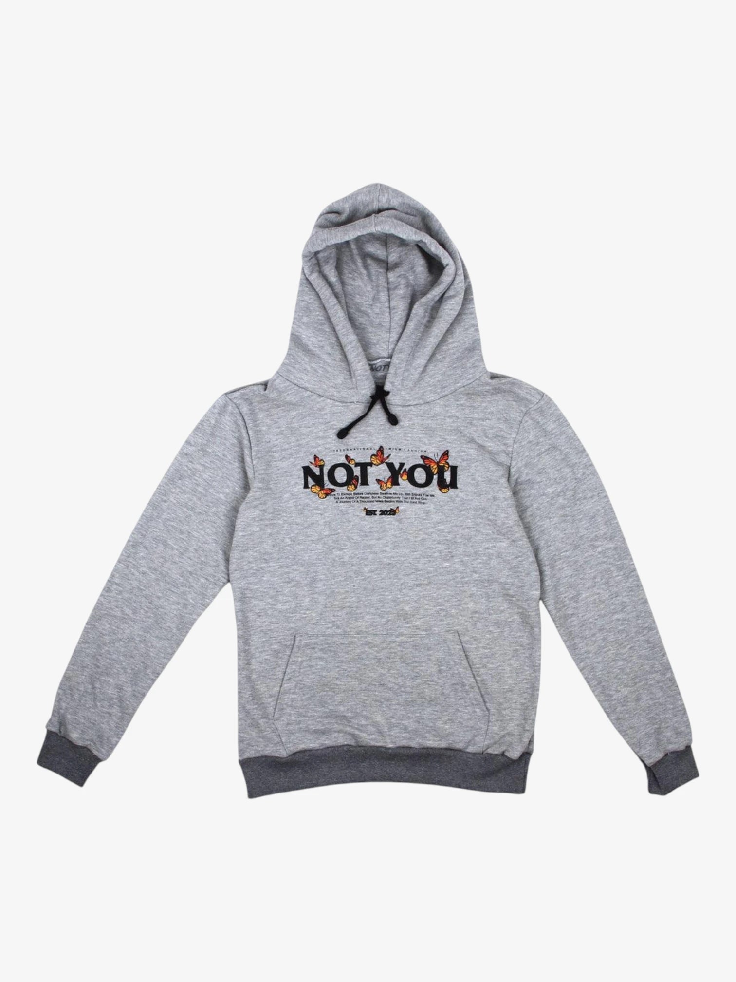Notyou Grey Hoodie - Stylish & Comfortable Men's Pullover for Casual Wear & Outdoor Activities